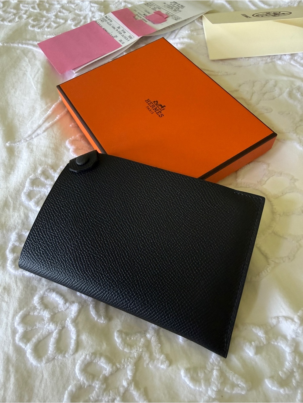 Authentic NWT Hermès Black Epsom Leather Tarmac Passport Holder - Picture 4 of 8